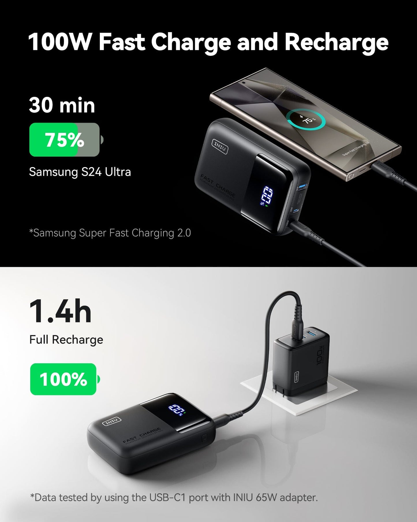 [New] INIU Cougar P63-E1 Power Bank Smallest 100W 25000mAh